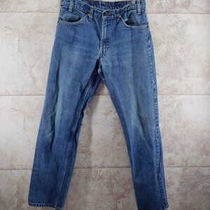 Vintage 90s Levis 558 Orange Tab Blue Jeans Mens size 34 X 34. Light medium wash